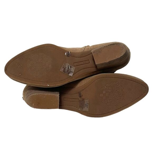 VINCE CAMUTO Carlina Western Boho Suede Tassel Wrap Booties 7.5 - Picture 9 of 12